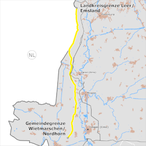 Trassenverlauf des Abschnitts NDS2 (Landkreisgrenze Leer/ Emsland - Gemeindegrenze Wietmarschen/Nordhorn) des BBPlG-Vorhabens 1 Trassenverlauf des Abschnitts NDS2 (Landkreisgrenze Leer/ Emsland - Gemeindegrenze Wietmarschen/Nordhorn) des BBPlG-Vorhabens 1
