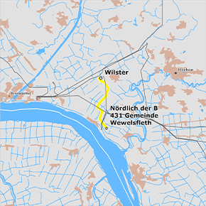 Trassenverlauf der Abschnitts Wilster – Wewelsfleth des BBPlG-Vorhabens 4 Trassenverlauf der Abschnitts Wilster – Wewelsfleth des BBPlG-Vorhabens 4