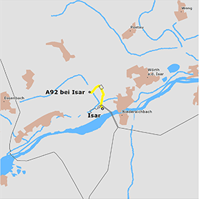 möglicher Trassenverlauf des Abschnitts Konverterbereich Isar des BBPlG-Vorhabens 5