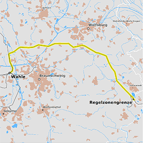 Trassenverlauf des Abschnitts Regelzonengrenze – Wahle des BBPlG-Vorhabens 10 Trassenverlauf des Abschnitts Regelzonengrenze – Wahle des BBPlG-Vorhabens 10