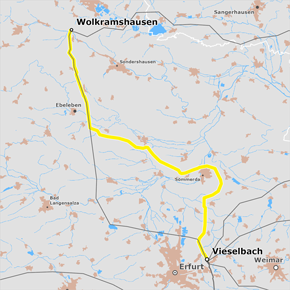 Trassenverlauf des Abschnitts Süd des BBPlG-Vorhabens 44 Trassenverlauf des Abschnitts Süd des BBPlG-Vorhabens 44