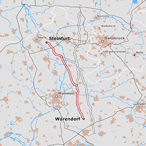 Trassenkorridor des Abschnitts Steinfurt – Warendorf des BBPlG-Vorhabens 49 Trassenkorridor des Abschnitts Steinfurt – Warendorf des BBPlG-Vorhabens 49